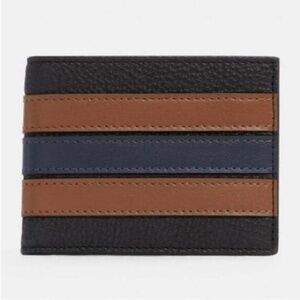 Coach Slim Billfold Wallet With Varsity Stripe